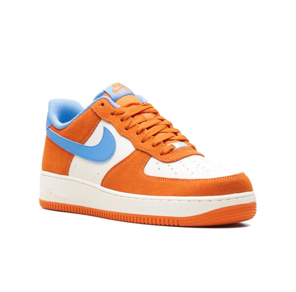 Nike Air Force 1 Men's Casual Sneakers Orange Blue