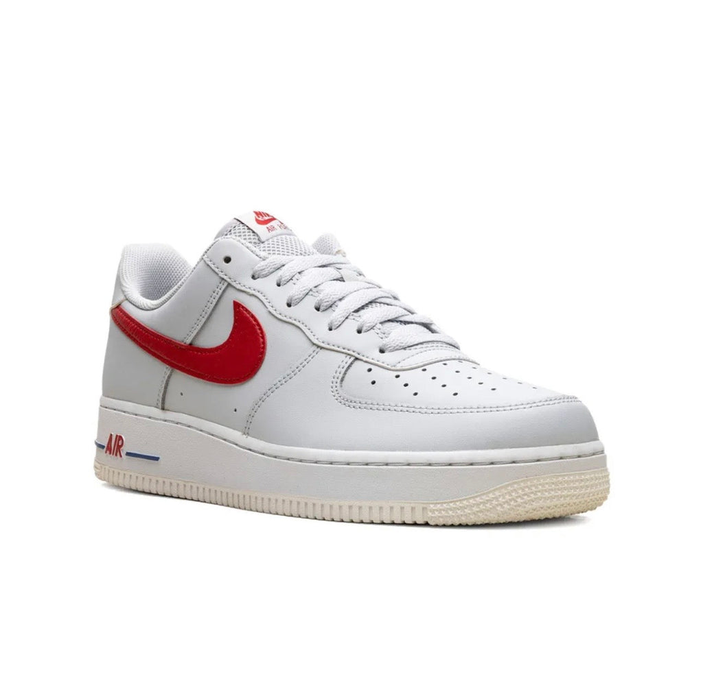 Nike Air Force 1 Grey Red Low Top Sneakers