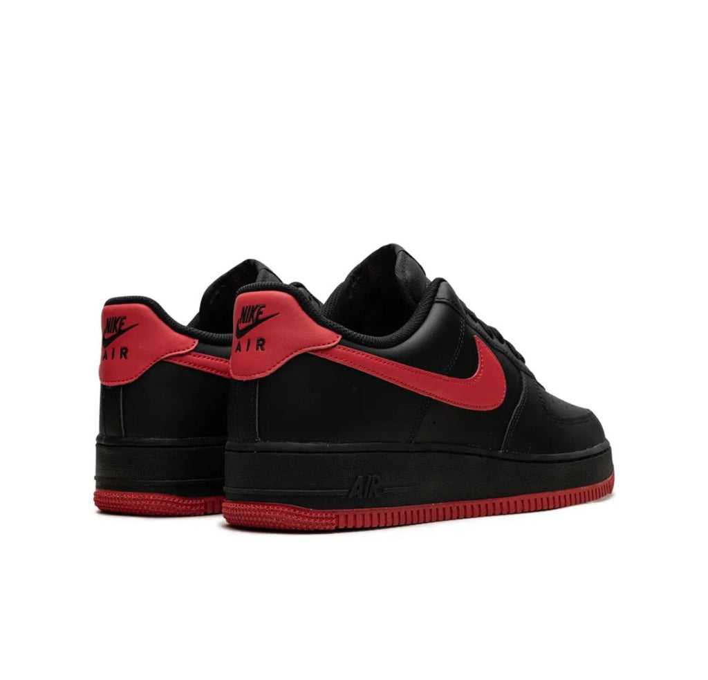Nike Air Force 1 Black and Red Casual Sneakers