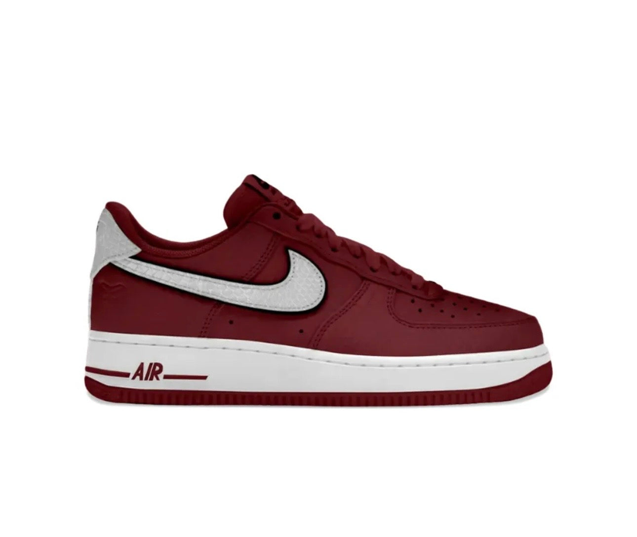 Nike Air Force 1 Red Low Top Basketball Sneakers