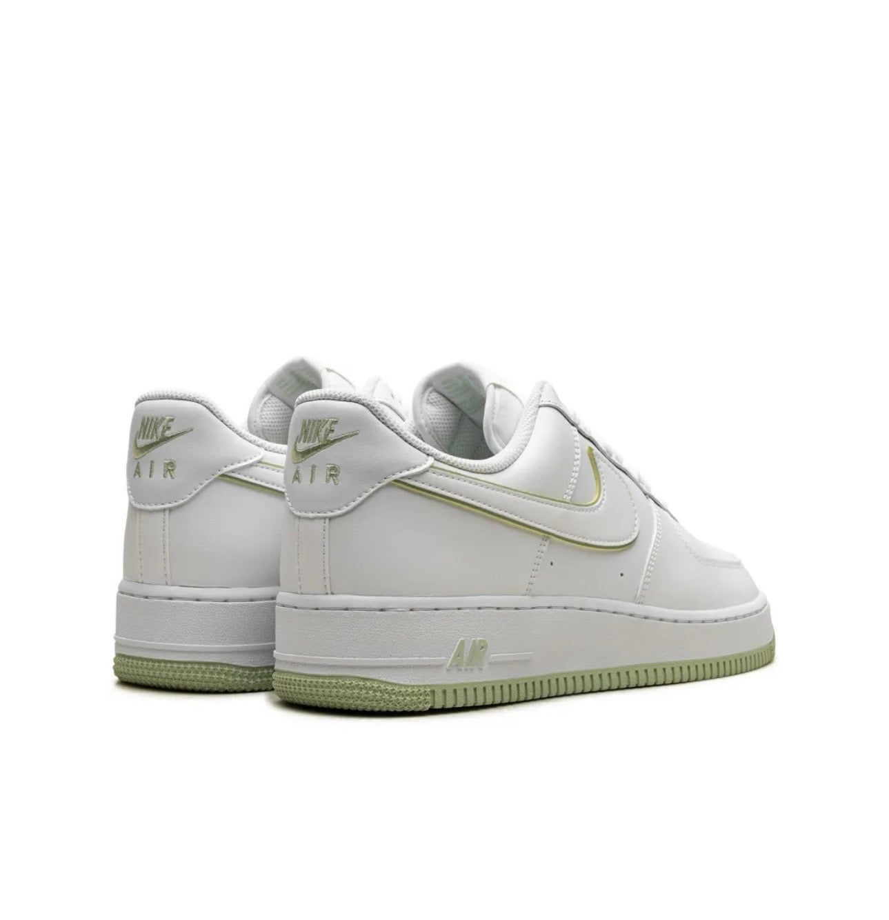 Nike Air Force 1 White Green Low Top Sneakers