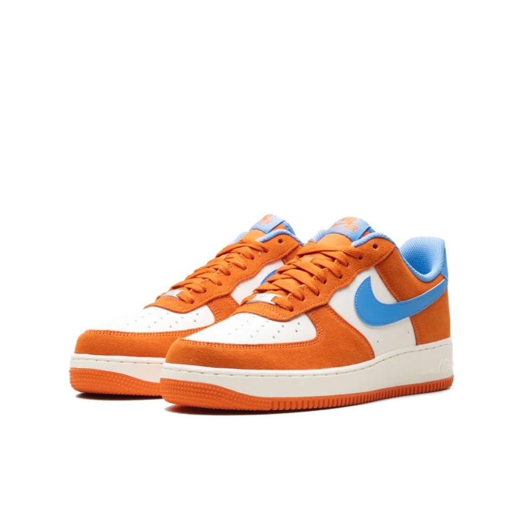 Nike Air Force 1 Men's Casual Sneakers Orange Blue