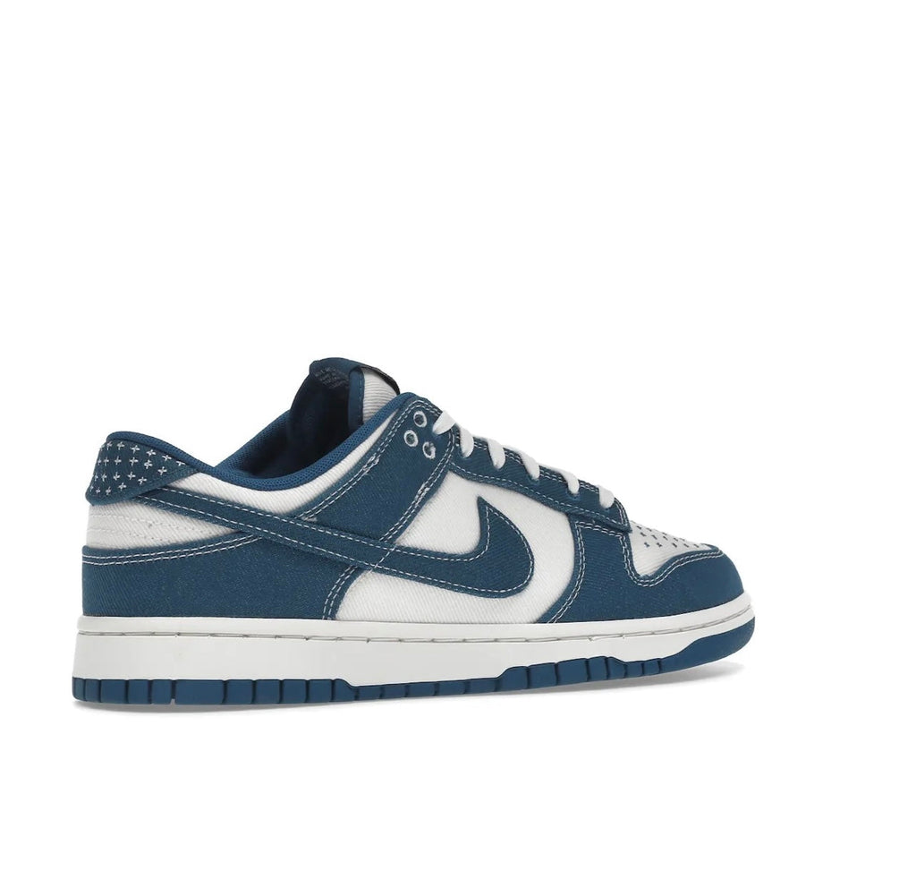 Nike Dunk Low Industrial Blue Sashiko Unisex Casual Sneakers