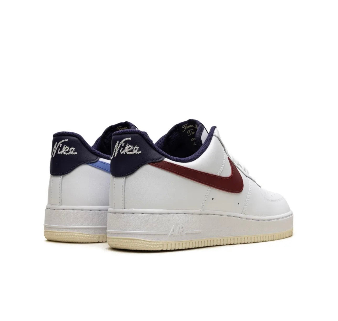 Nike Air Force 1 White Navy Beetroot Casual Sneakers