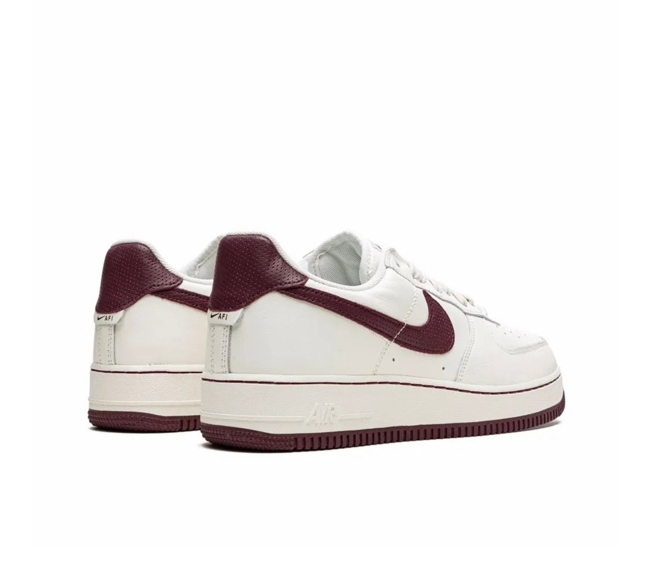 Nike Air Force 1 White Beetroot Leather Low Top Sneakers