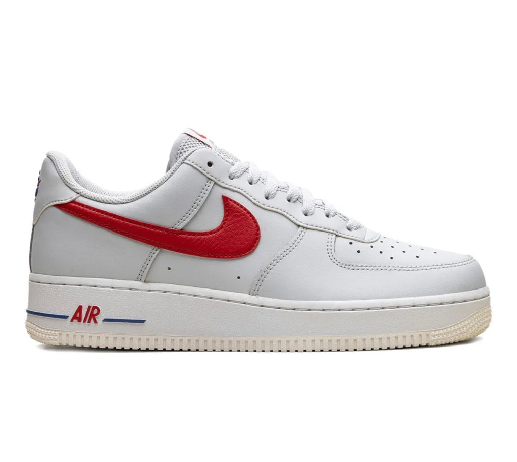 Nike Air Force 1 Grey Red Low Top Sneakers