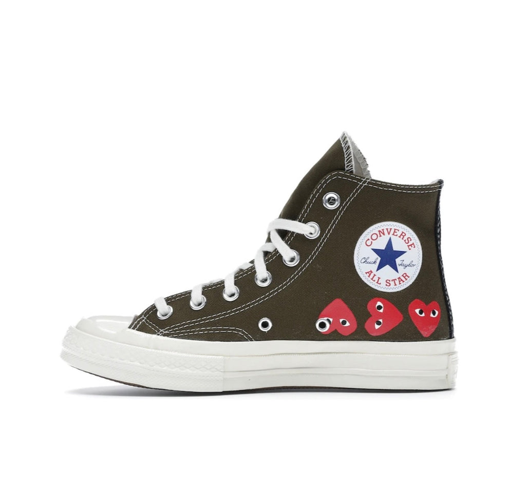 Converse Kiss Olive Green Lightweight Sneakers with Durable Grip Base