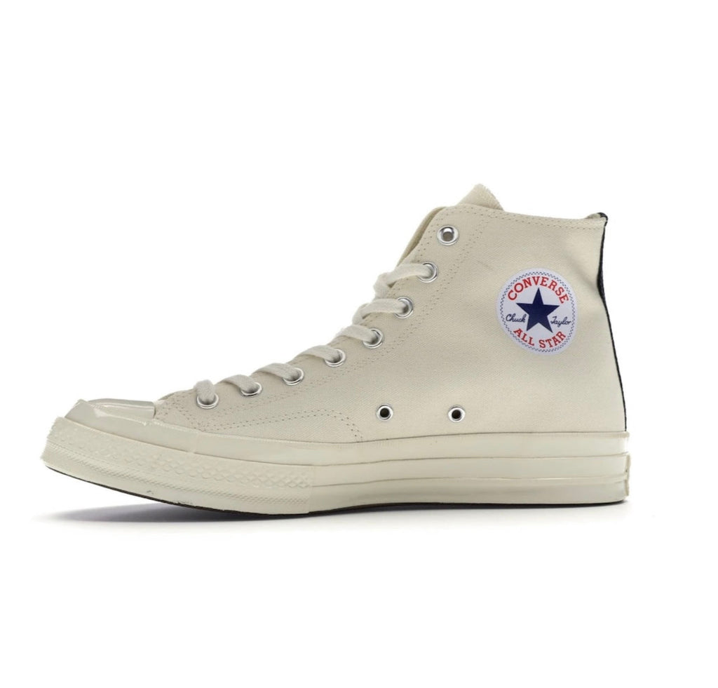 Converse Comme des Garçons High Top Sneakers Big Love White