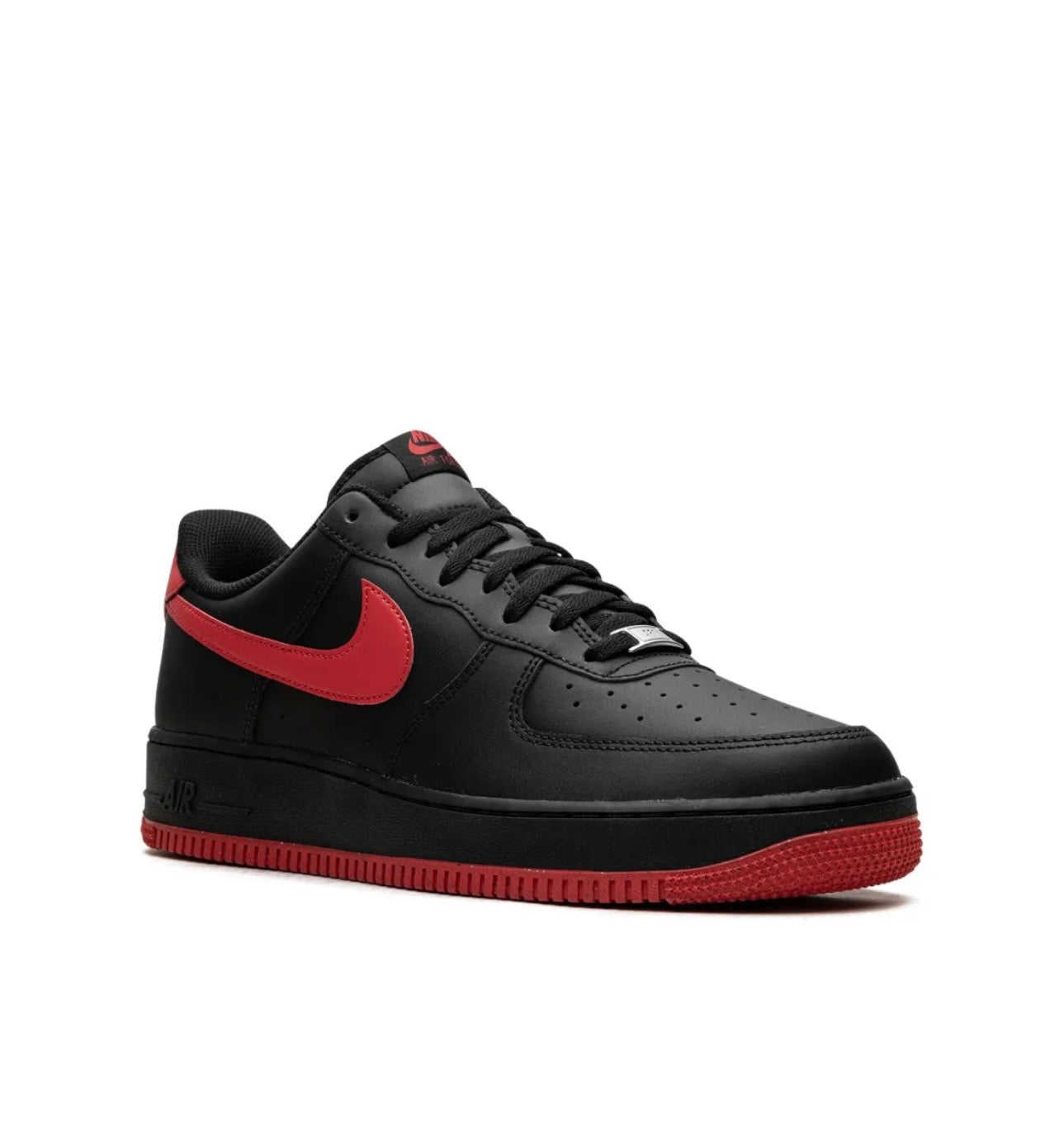 Nike Air Force 1 Black and Red Casual Sneakers