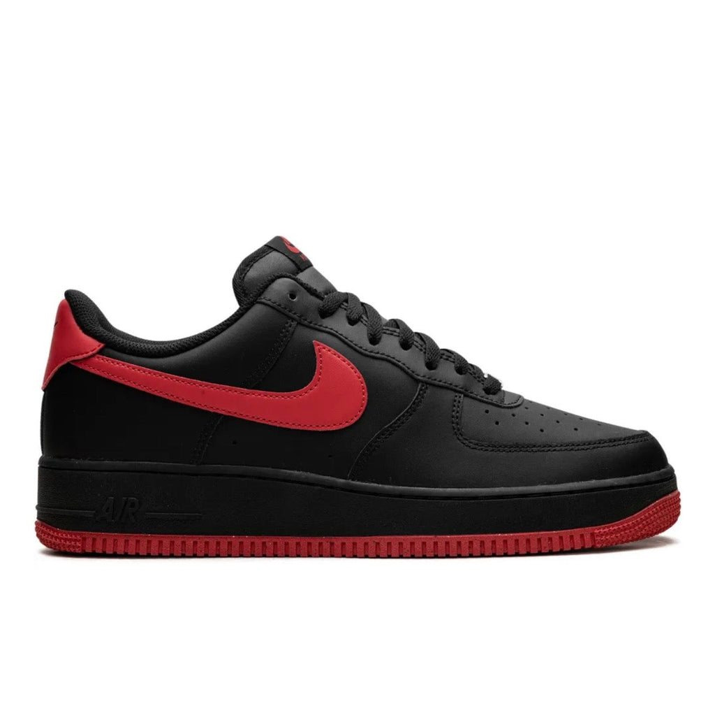 Nike Air Force 1 Black and Red Casual Sneakers