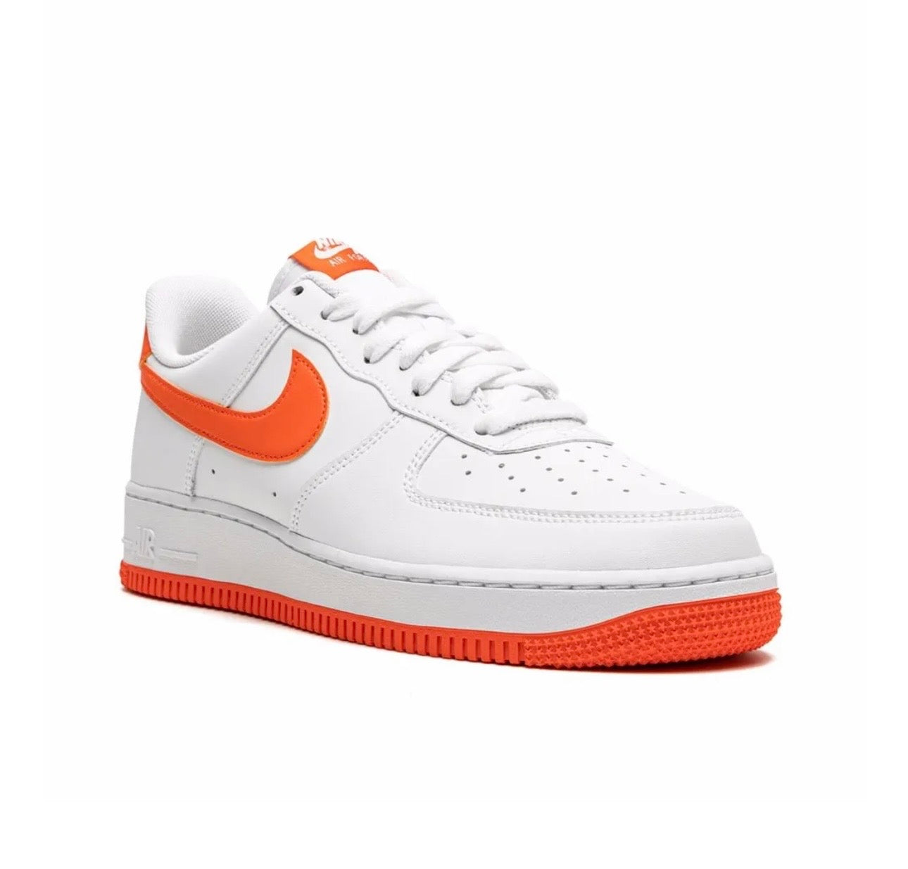Nike Air Force 1 White Orange Sneakers