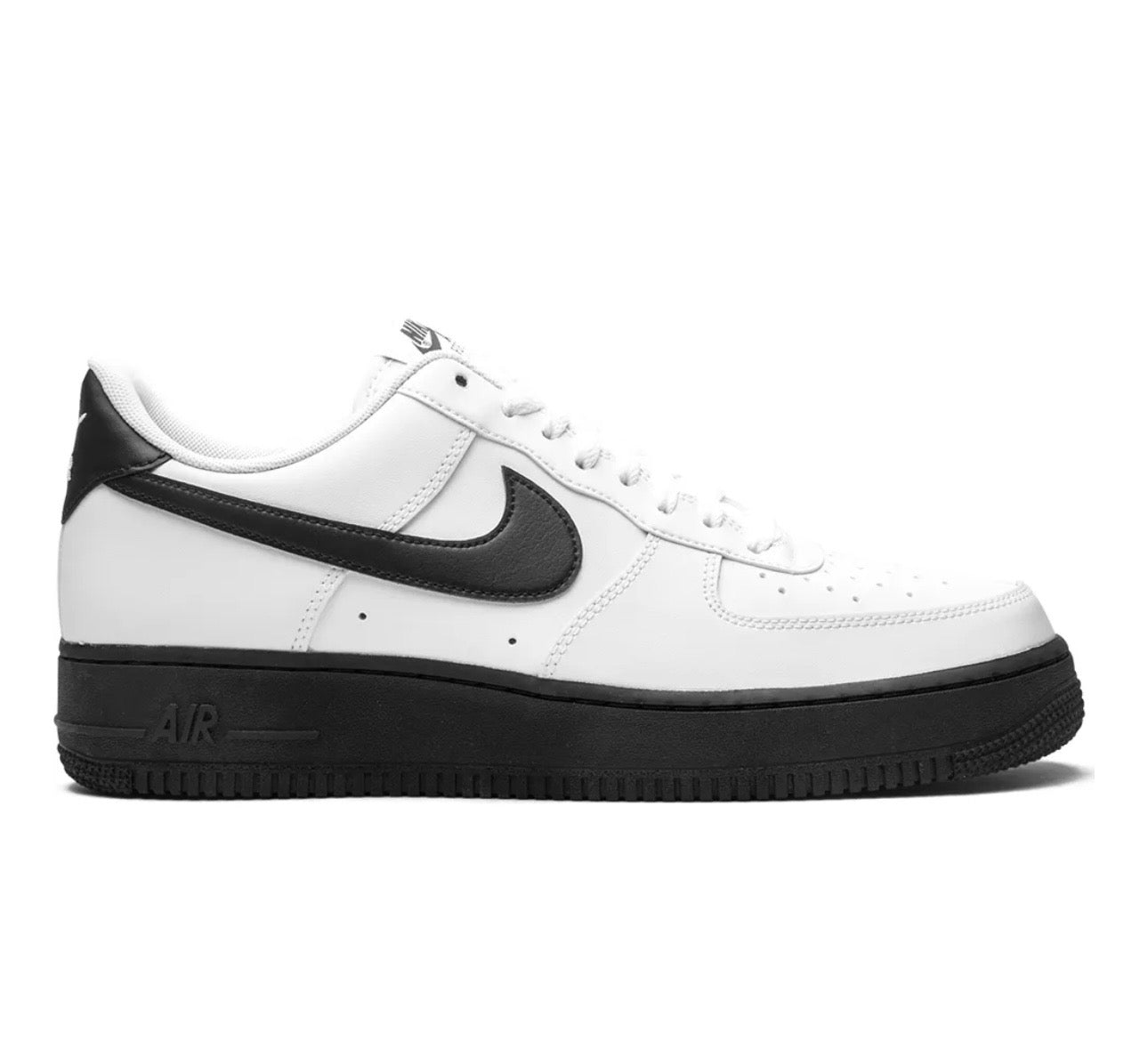 Nike Air Force 1 White Black Unisex Casual Sneakers
