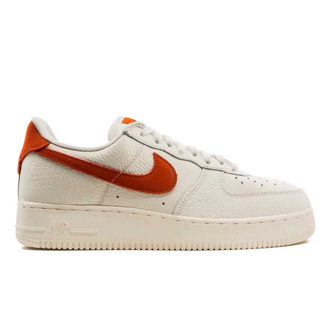 Nike Air Force 1 White Orange Low Top Sneakers Unisex