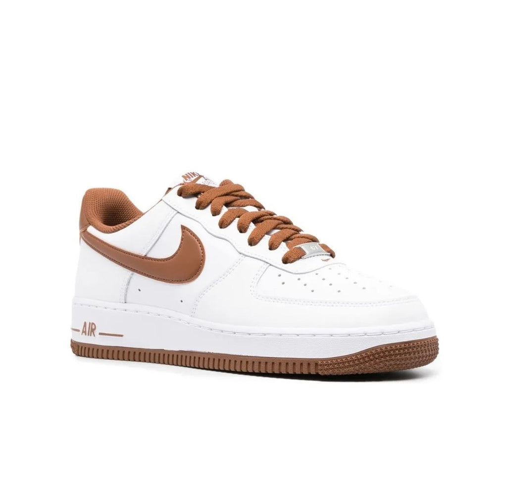 Nike Air Force 1 Low Top Sneakers White Brown