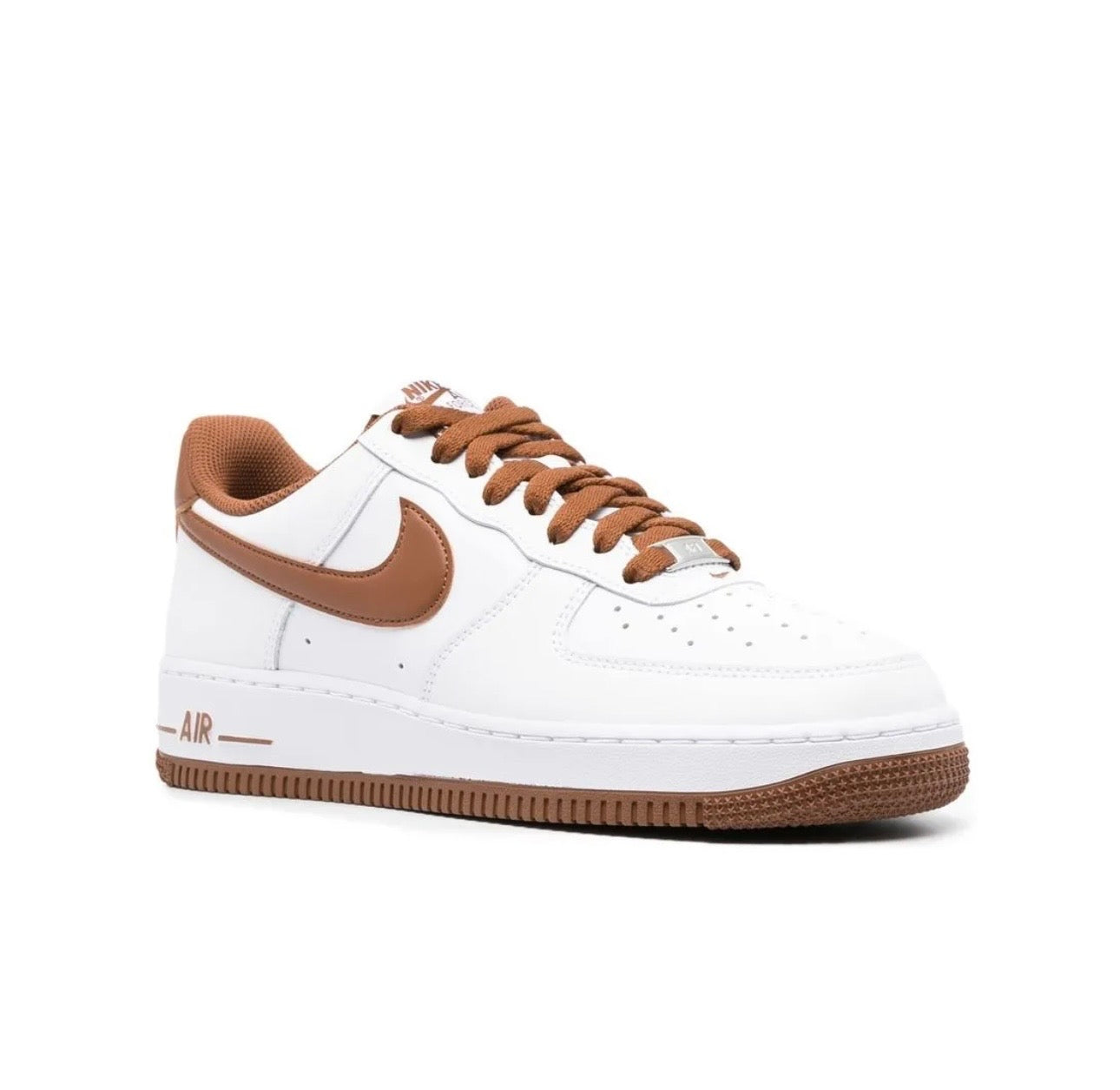 Nike Air Force 1 Low Top Sneakers White Brown