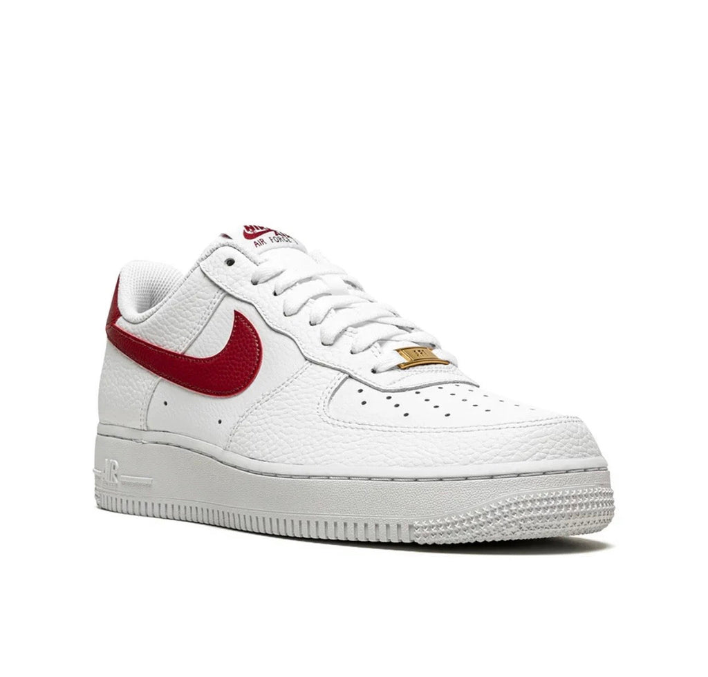 Nike Air Force 1 White Red Iconic Leather Sneakers