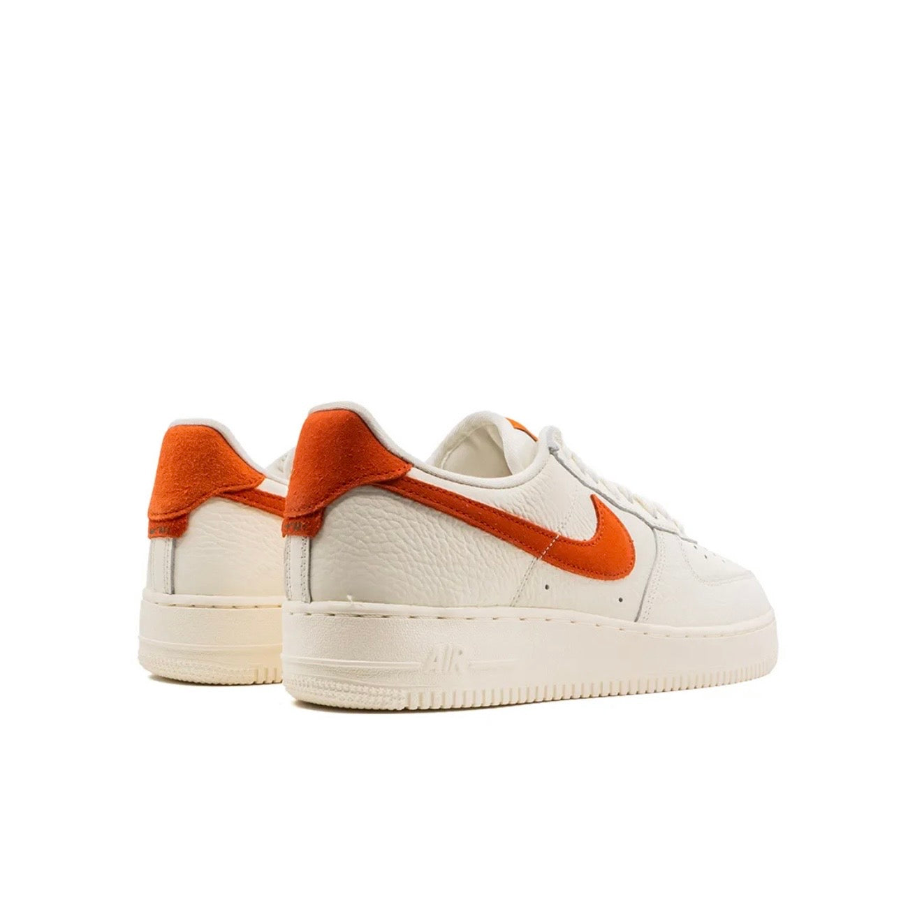 Nike Air Force 1 White Orange Low Top Sneakers Unisex