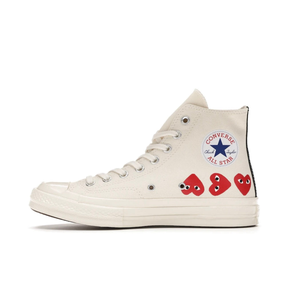 Converse x Comme des Garçons Chuck Taylor High White Sneakers