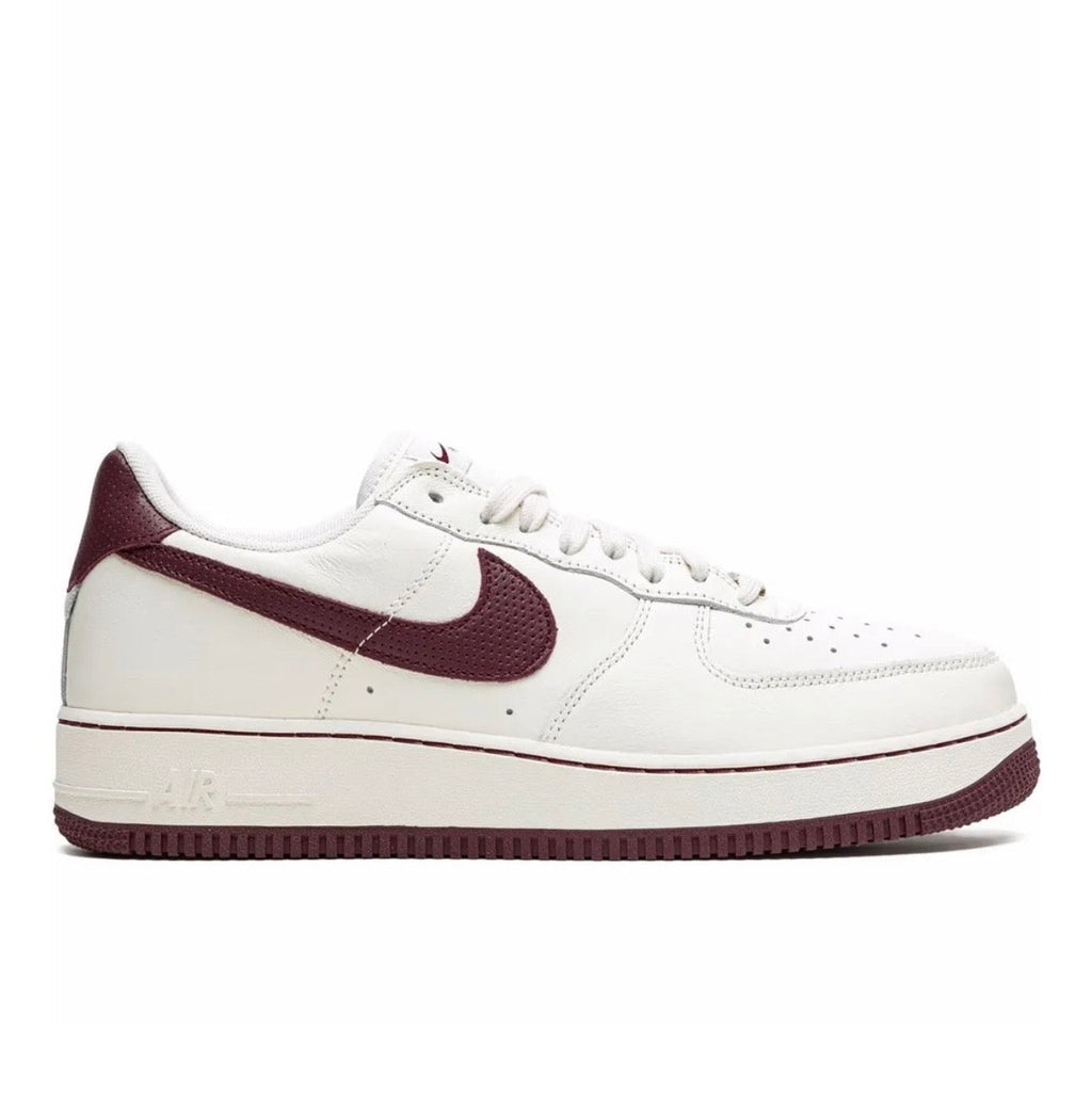 Nike Air Force 1 White Beetroot Leather Low Top Sneakers