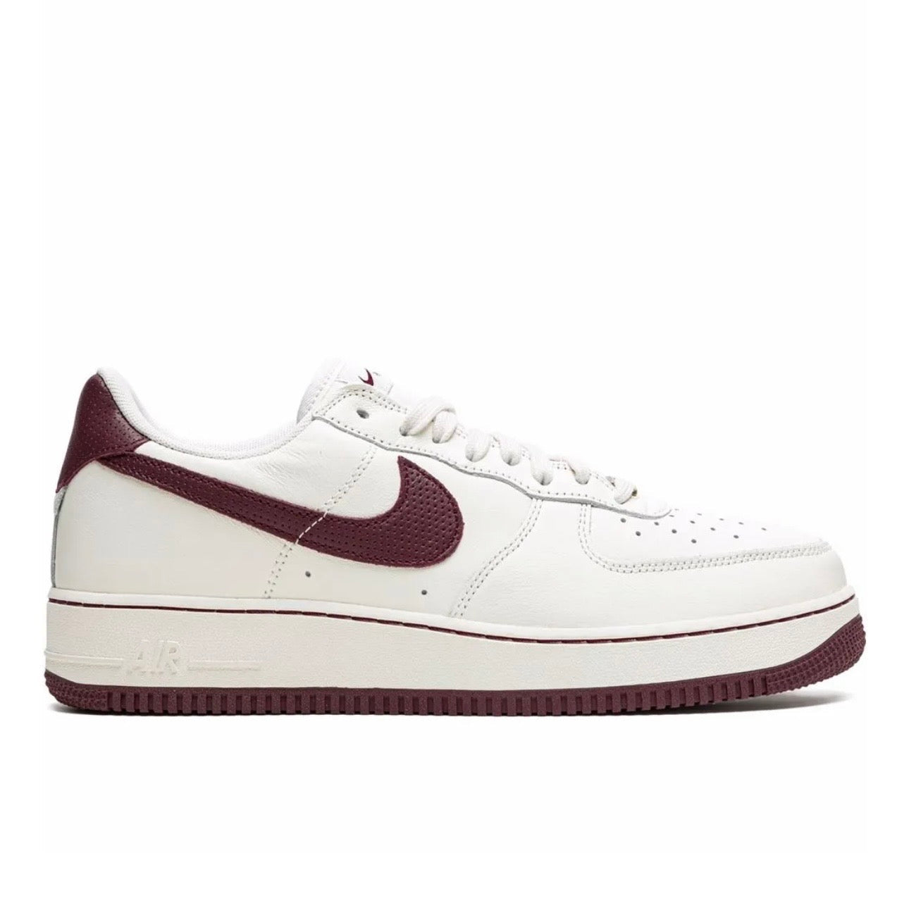 Nike Air Force 1 White Beetroot Leather Low Top Sneakers