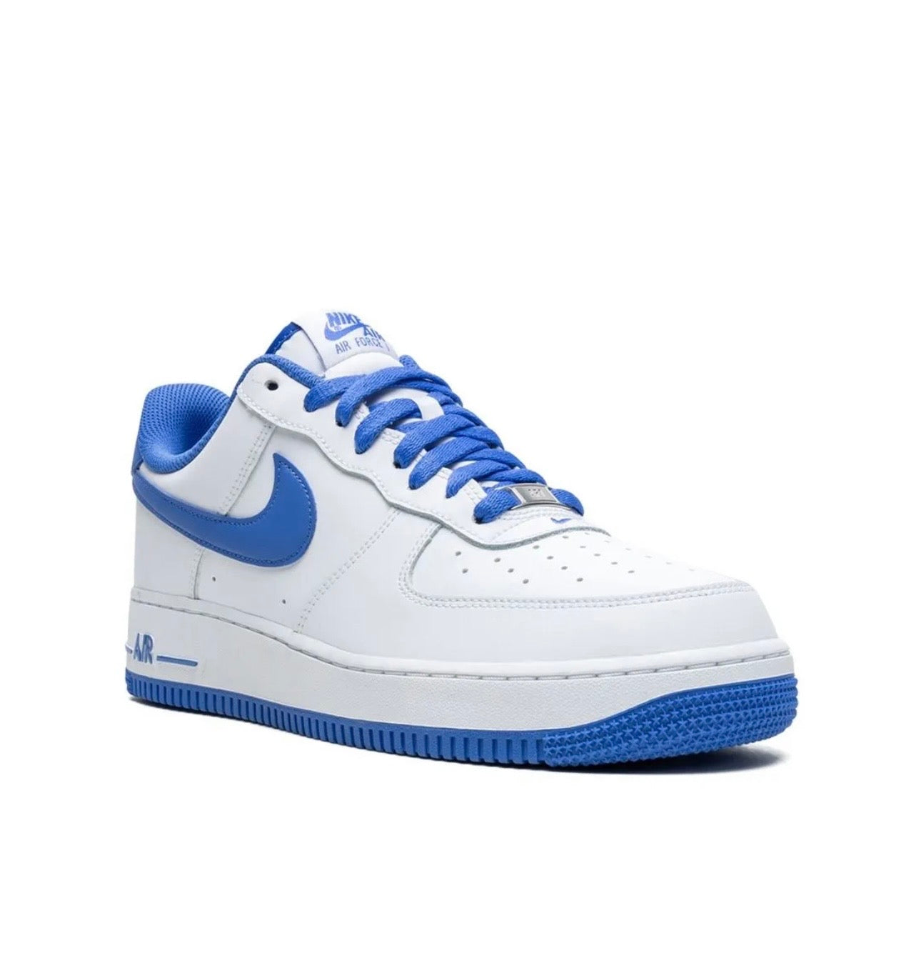 Nike Air Force 1 White Blue Low Top Sneakers