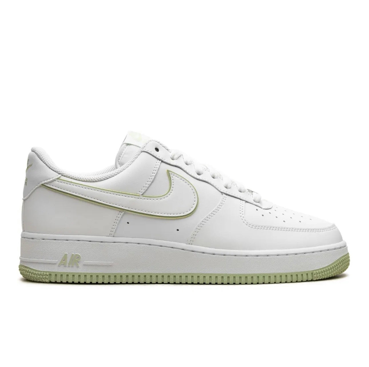 Nike Air Force 1 White Green Low Top Sneakers