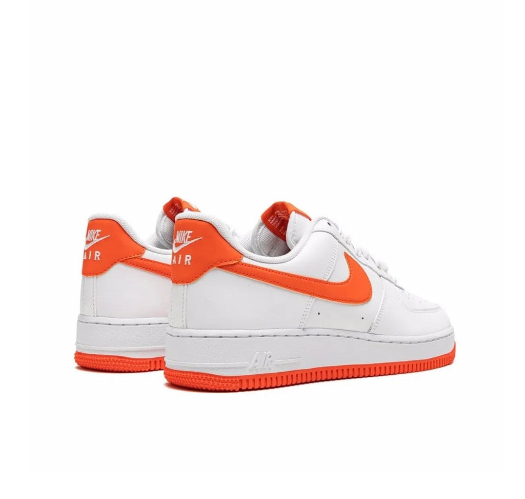 Nike Air Force 1 White Orange Sneakers