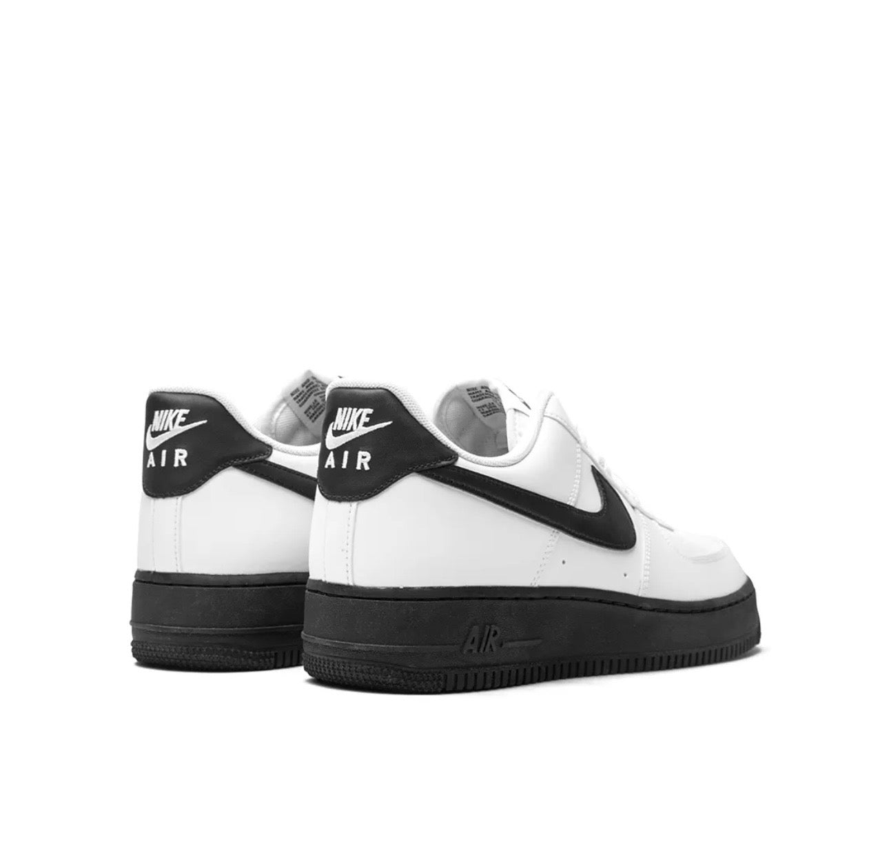 Nike Air Force 1 White Black Unisex Casual Sneakers