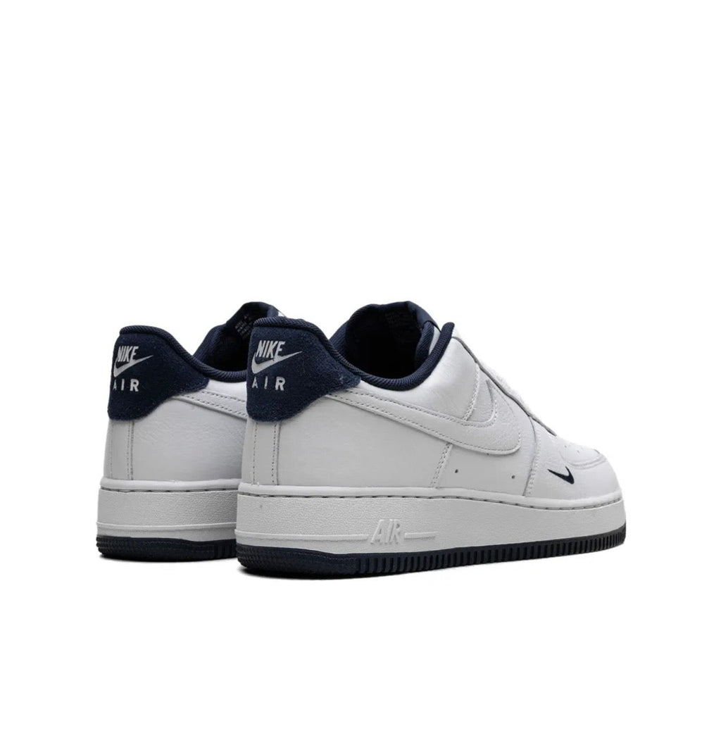 Nike Air Force 1 White Navy Blue Classic Low Sneakers