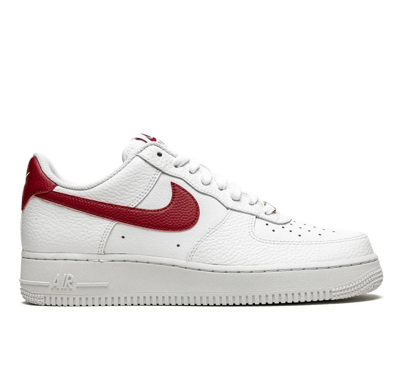 Nike Air Force 1 White Red Iconic Leather Sneakers