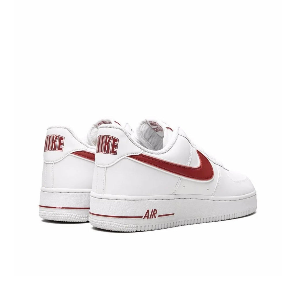 Nike Air Force 1 White Red Unisex Casual Sneakers