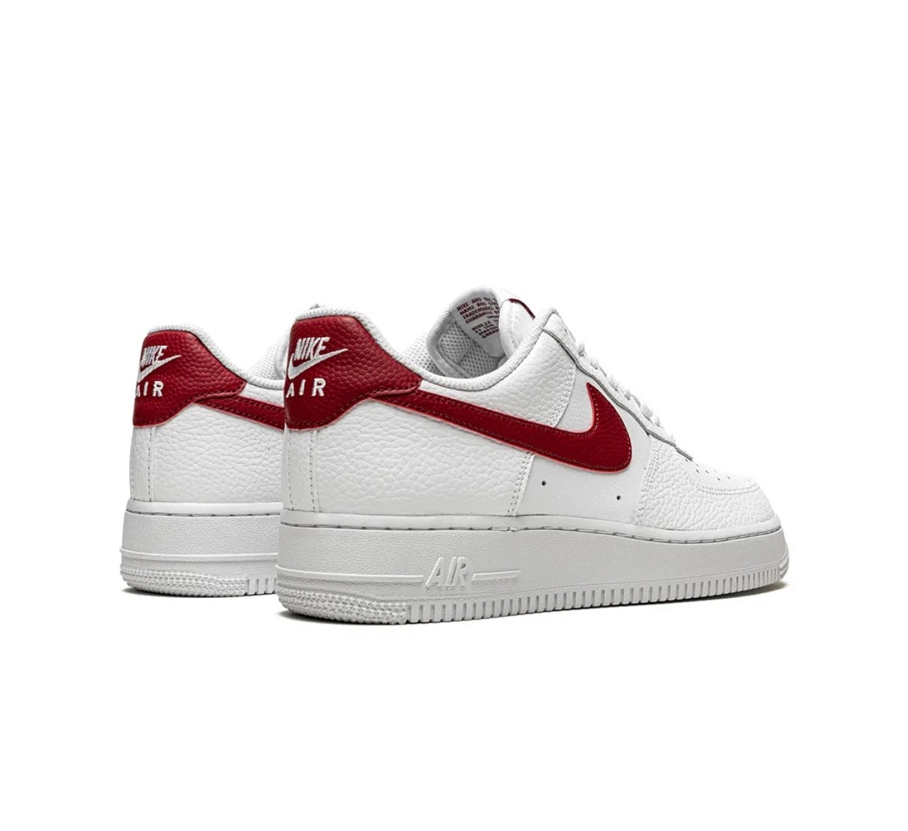 Nike Air Force 1 White Red Iconic Leather Sneakers