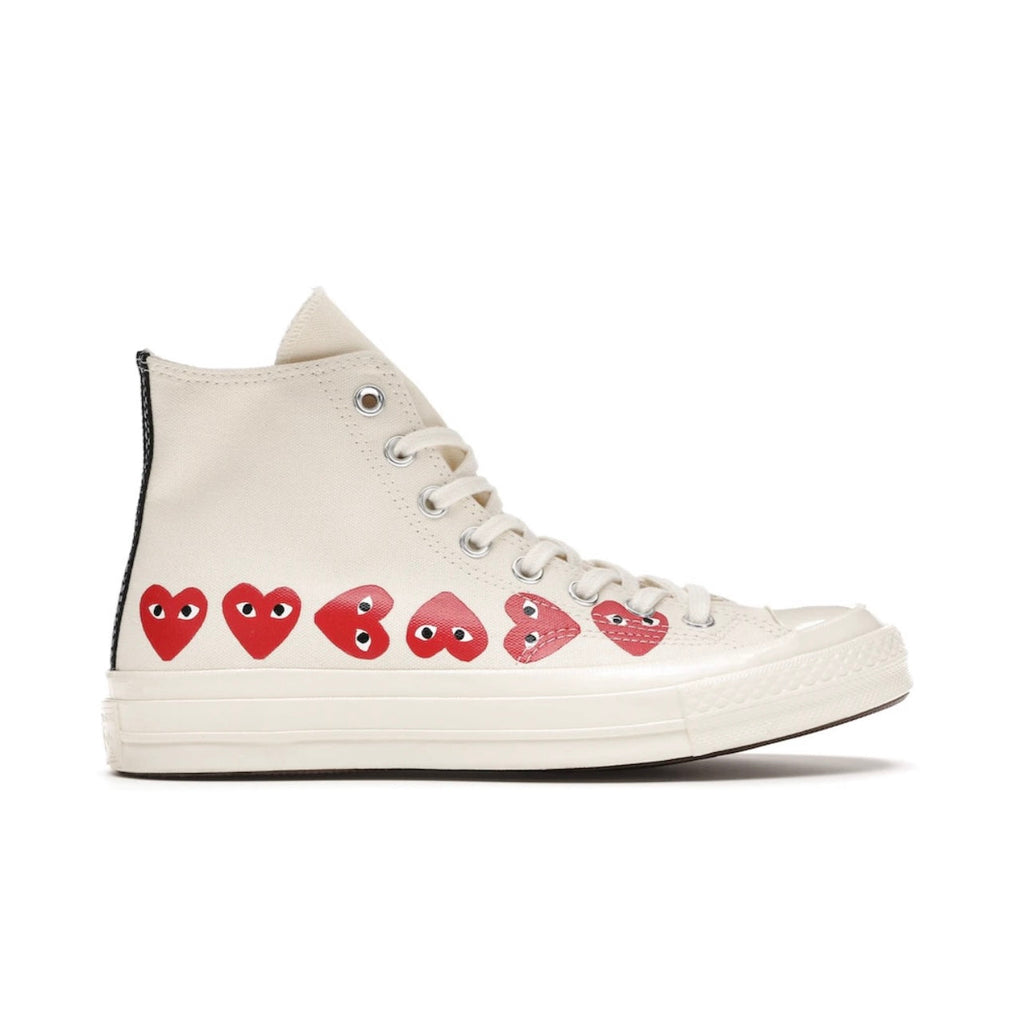 Converse x Comme des Garçons Chuck Taylor High White Sneakers