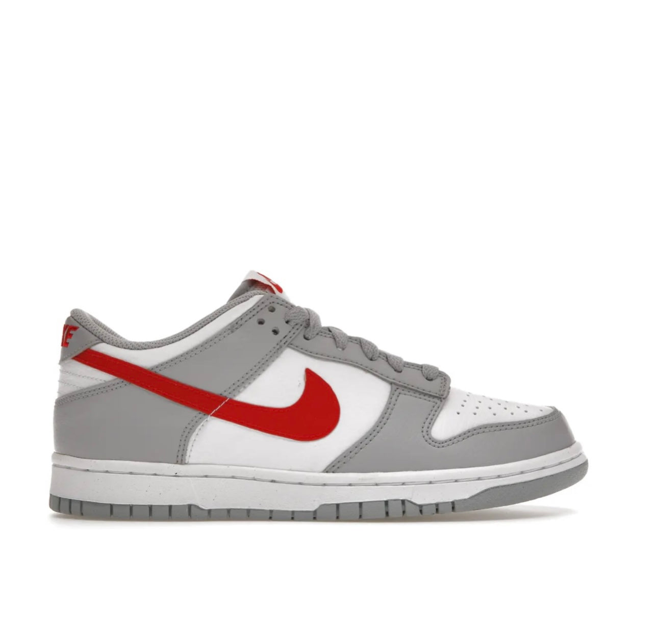 Nike Dunk Low Grey Red Casual Sneakers Lightweight Design