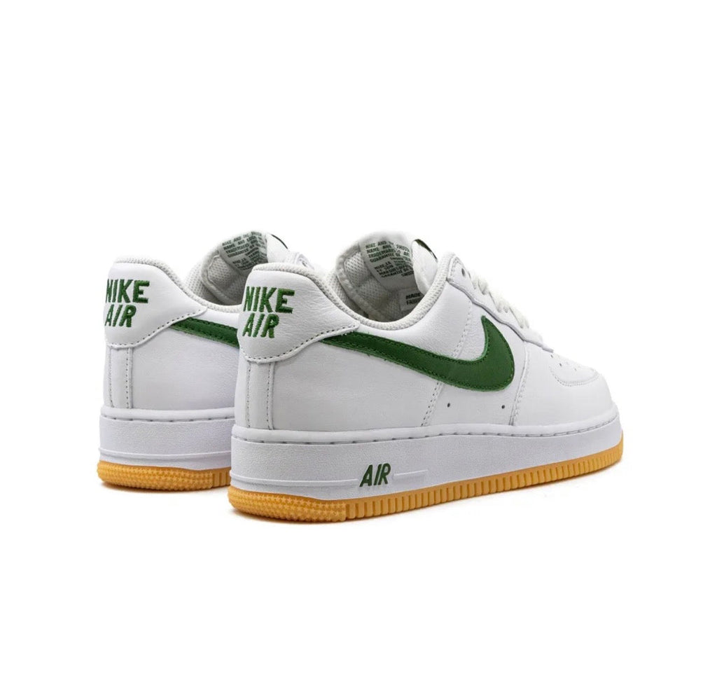 Nike Air Force 1 Sneakers in White Green