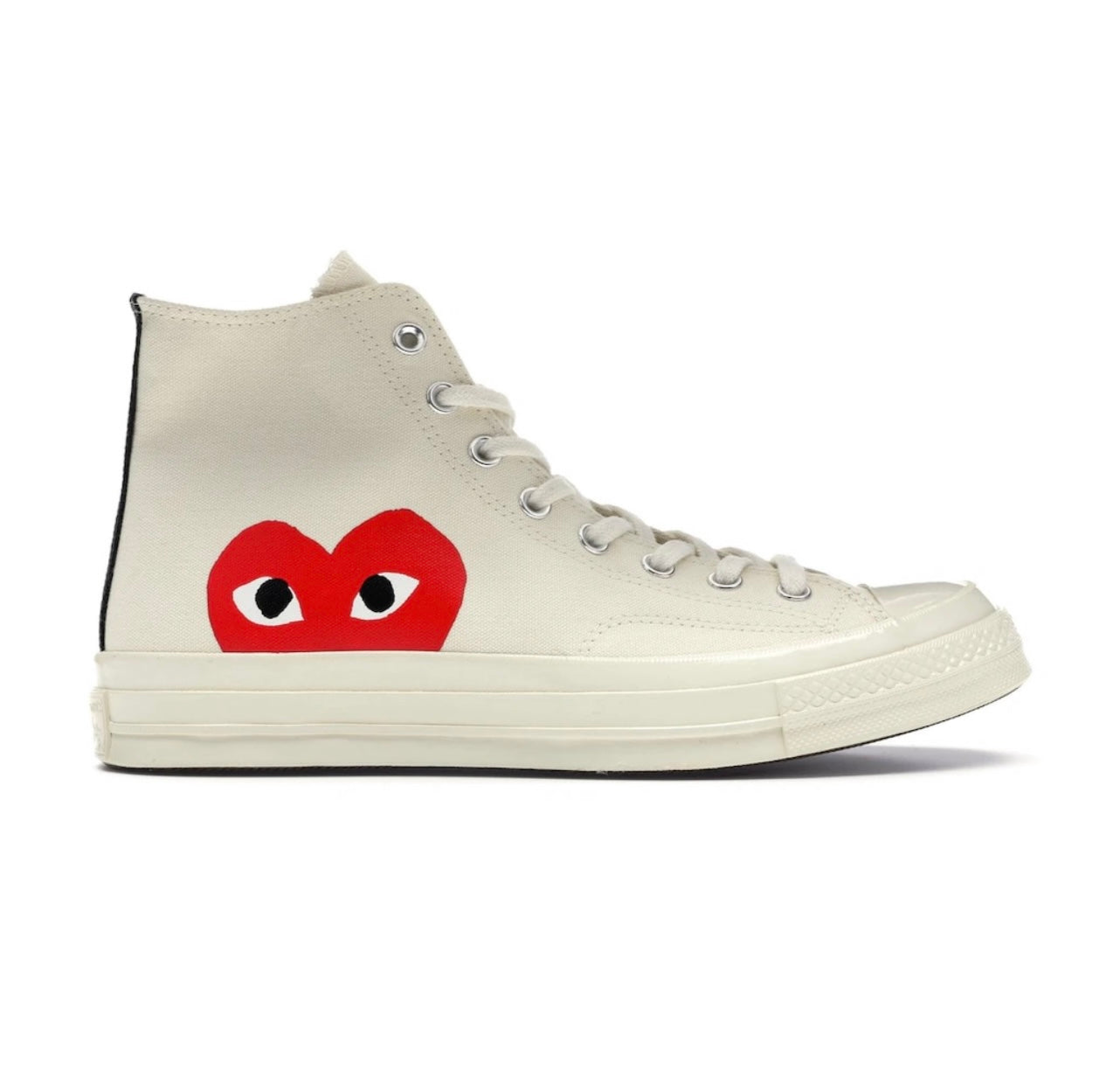 Converse Comme des Garçons High Top Sneakers Big Love White