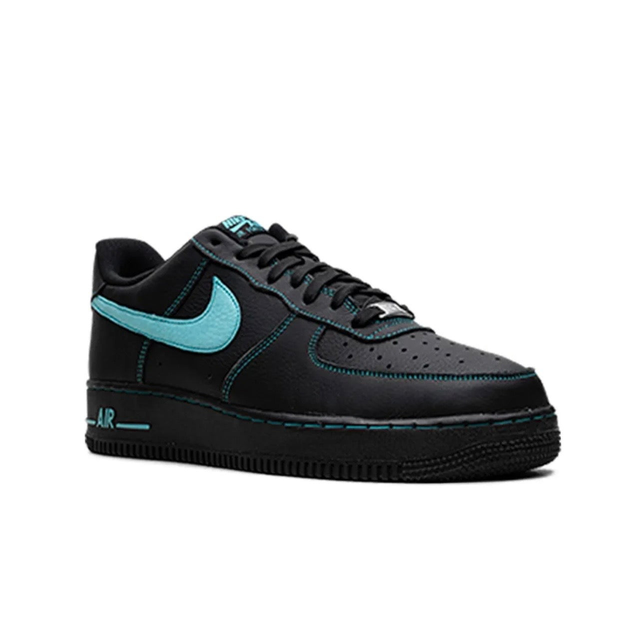 Nike Air Force 1 Black Blue Lifestyle Sneakers Unisex