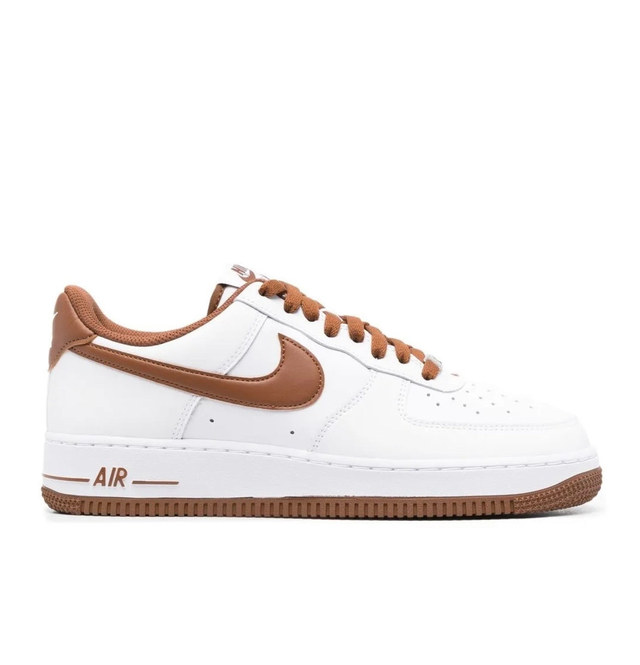 Nike Air Force 1 Low Top Sneakers White Brown