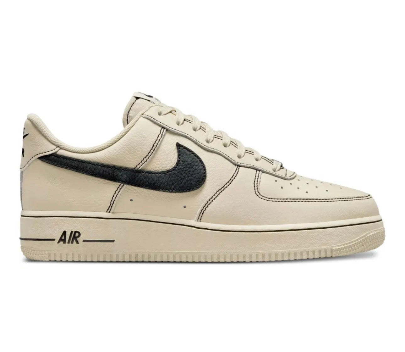 Nike Air Force 1 Cream Black Low Top Sneakers