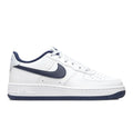 Nike Air Force 1 White Navy Blue Low Top Sneakers