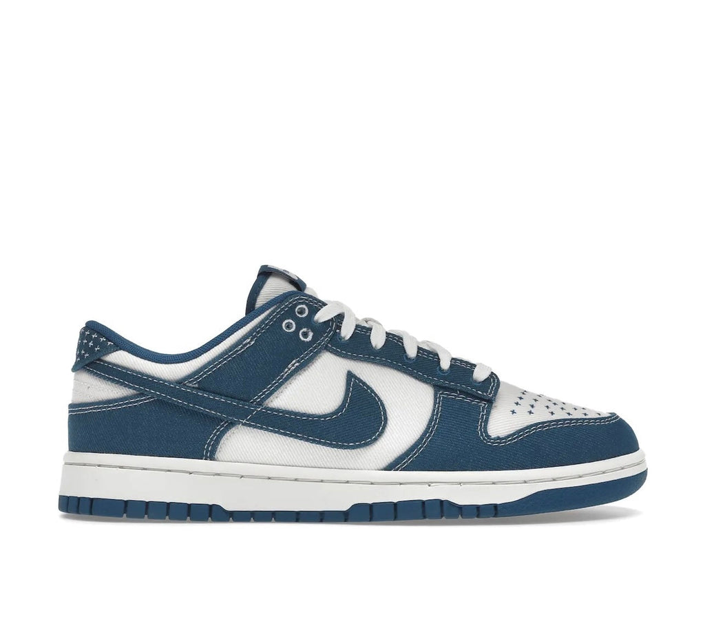 Nike Dunk Low Industrial Blue Sashiko Unisex Casual Sneakers